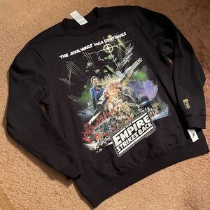 NEW Official Disney Star Wars The Empire Strikes Back Black Crewneck Sweatshirt